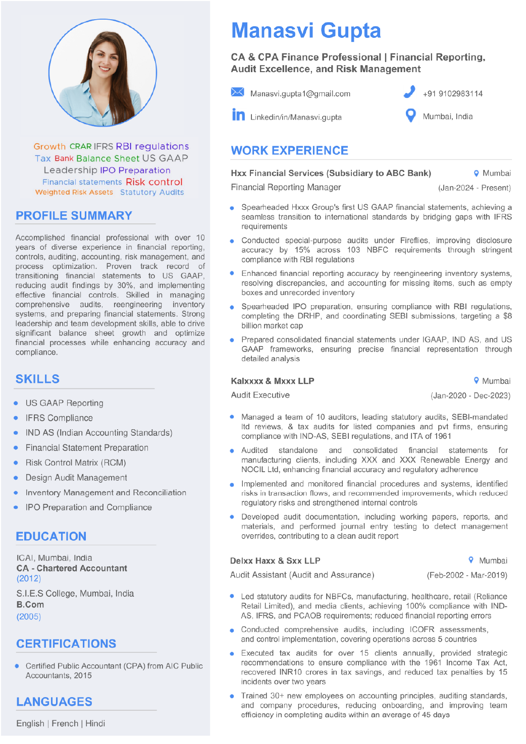 Ambition - A sleek and modern resume template for professionals