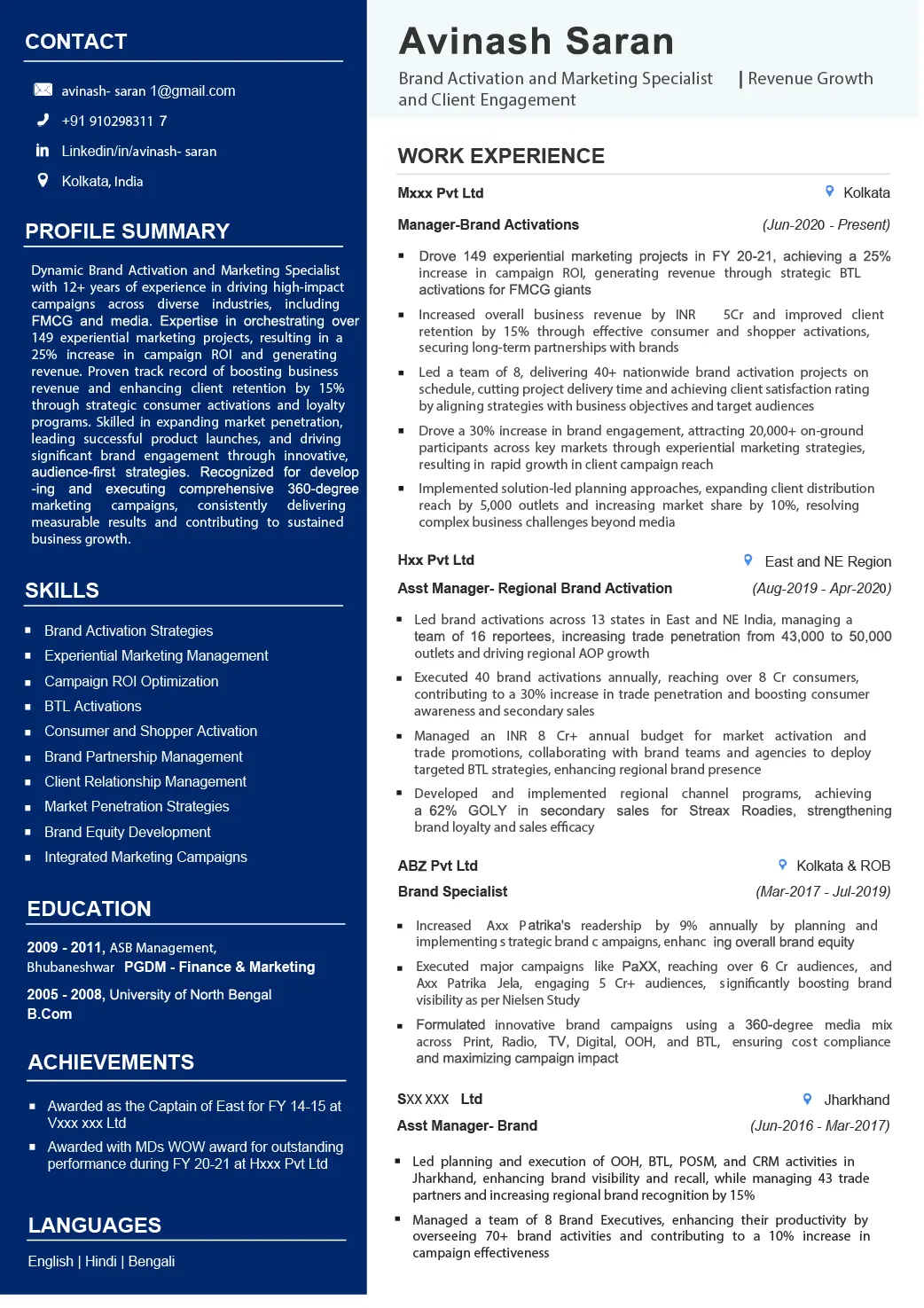 Apex - A sleek and modern resume template designed for professionals in dynamic industries.