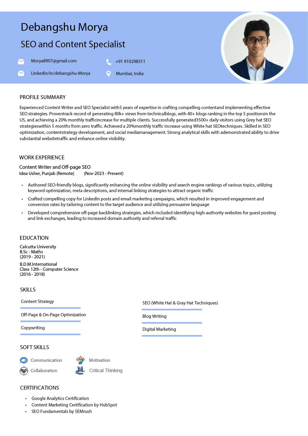 Aurora - A sophisticated and structured resume template for corporate careers