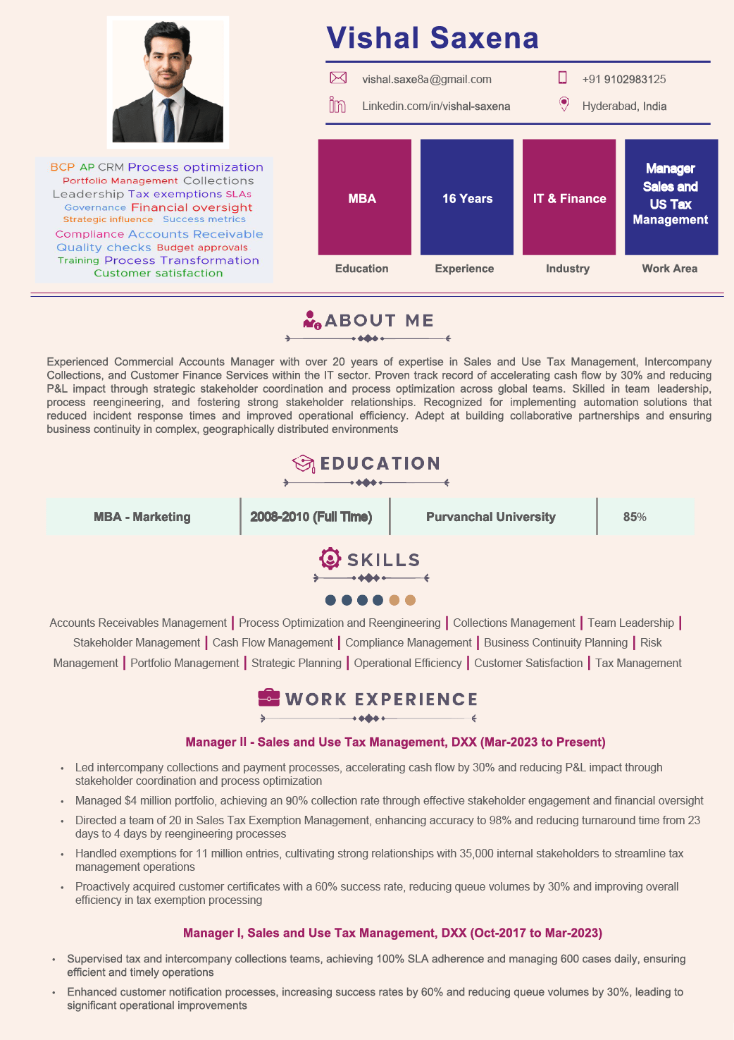 Bronze - A sleek and innovative resume template designed for creative fields