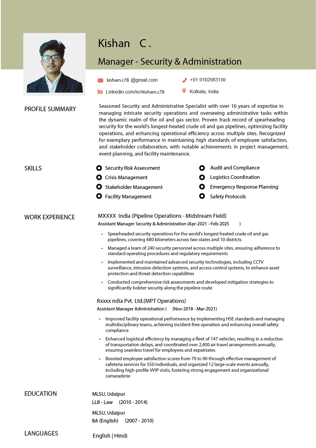 Ember - A striking and bold resume template that showcases creativity and passion