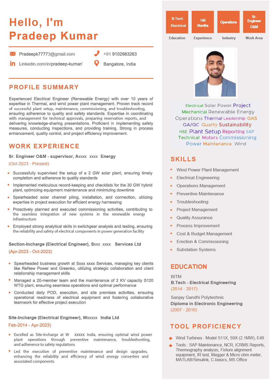 Emerald - A well-structured and professional resume template for leaders