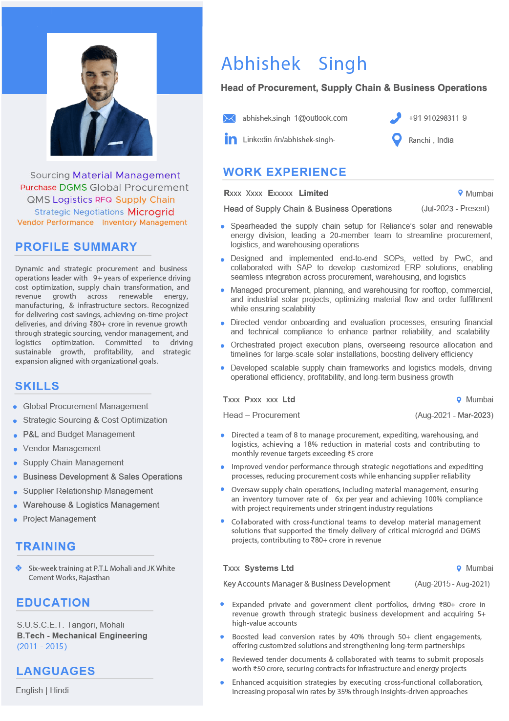 Pearl - A classic and refined resume template for experienced professionals