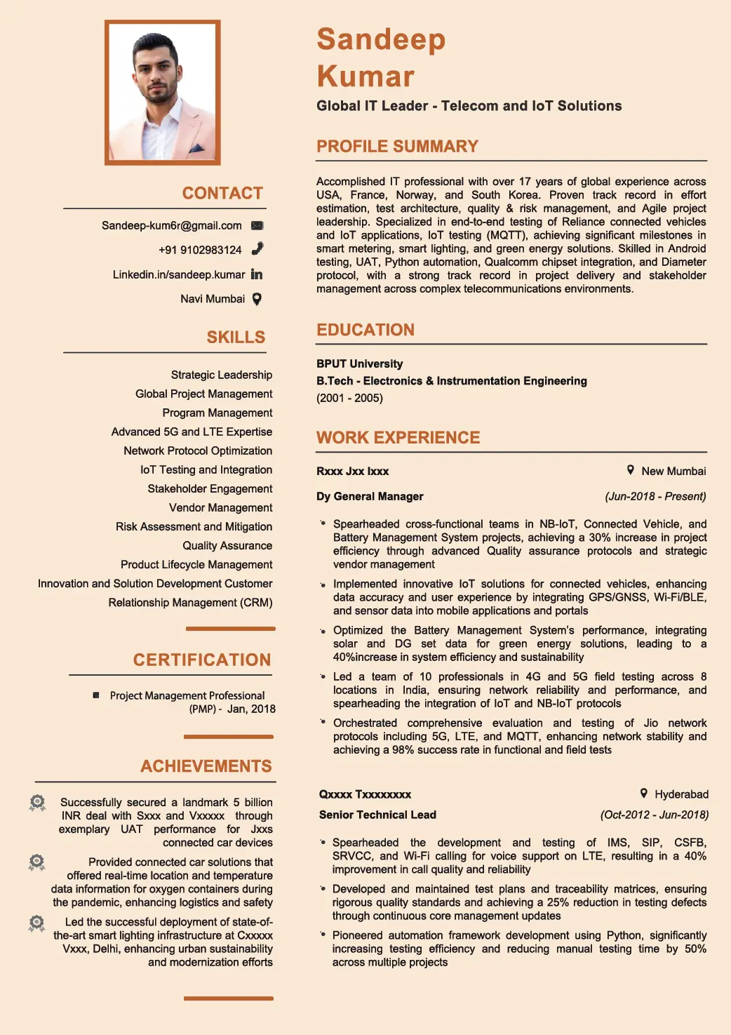 Modern Product Manager Resume Template - Clean, Professional, and ATS-Friendly