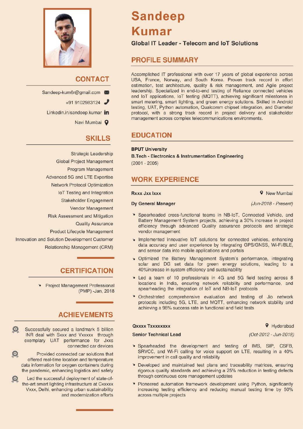 Topaz - A creative and bold resume template for dynamic professionals